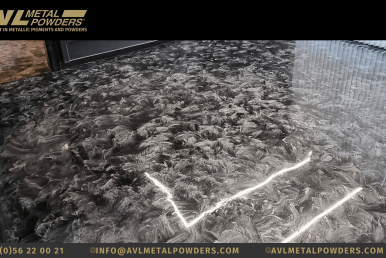 Silver Aluminium resin floor